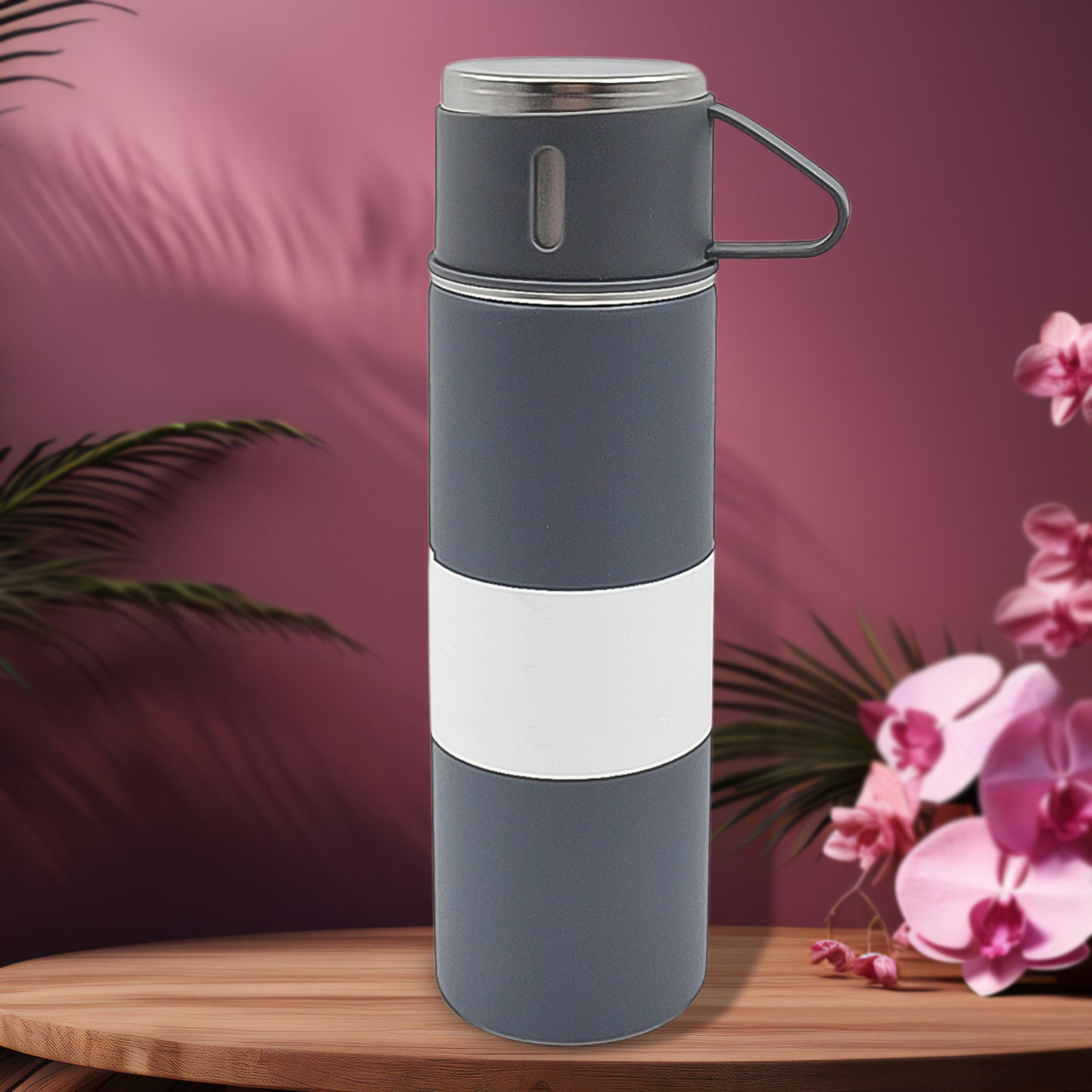 Stainless Steel Vacuum Insulated Water Bottle With Coffee  Tea Mug (500 Ml) - Happy Price - Image 2