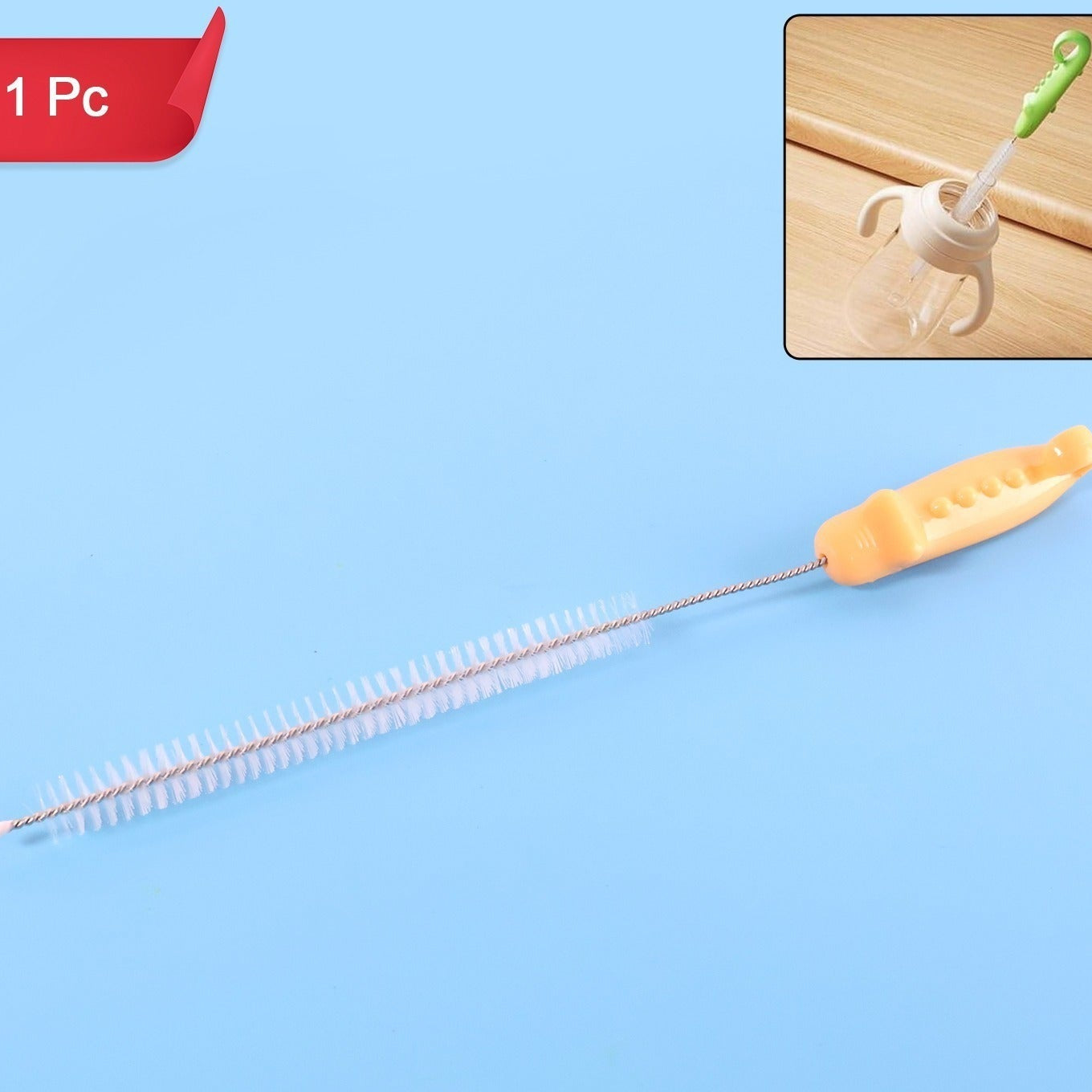 Long Bottle Spout Cleaning Brush for Narrow Tubes (1 Pc, 22 Cm) - Happy Price - Image 1