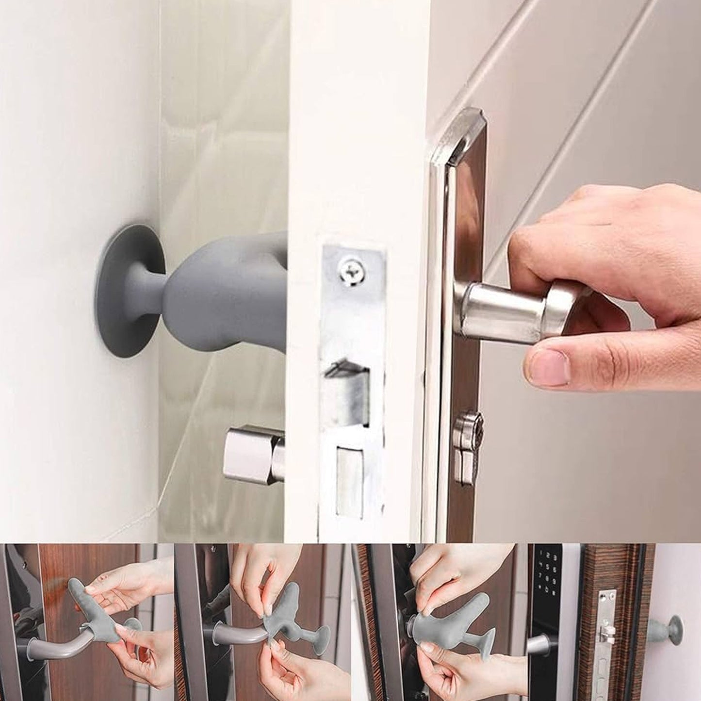 Silicone Door Handle Cover With Suction Cup (1 Pc) - Happy Price - Image 3