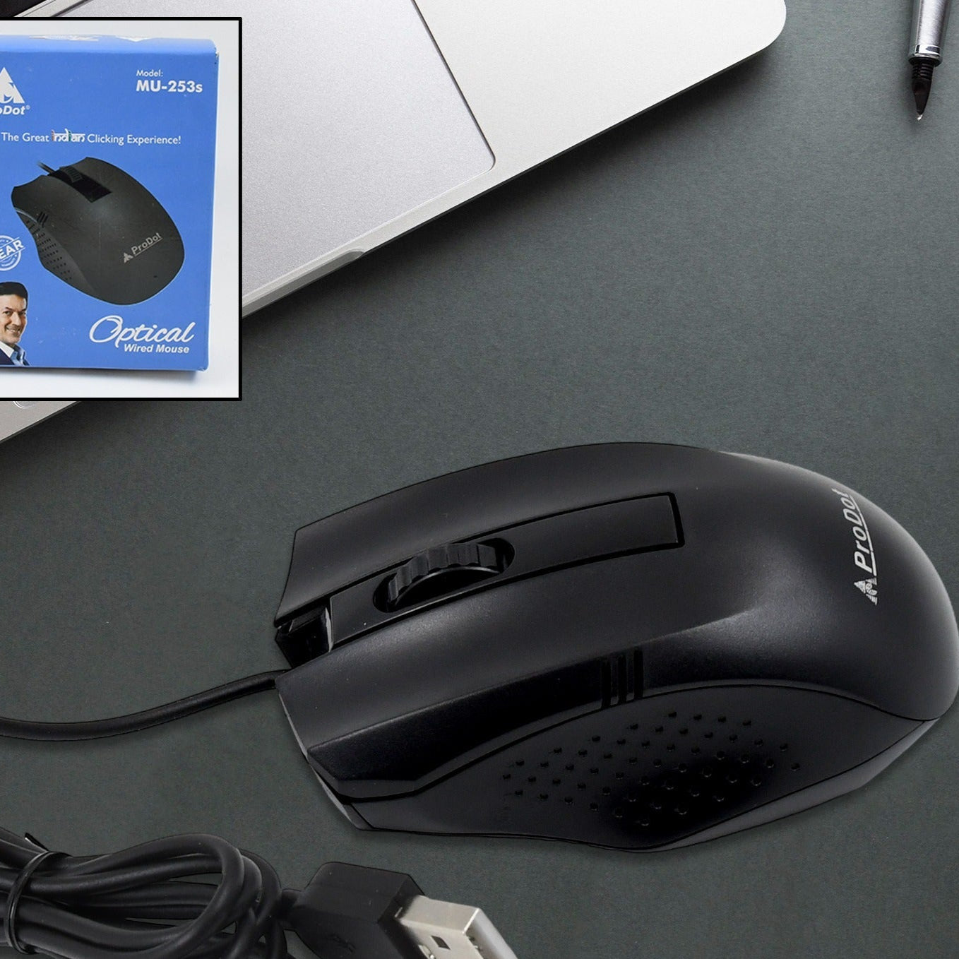 Computer  Laptop Wired Optical Mouse (1 Pc) - Happy Price - Image 1
