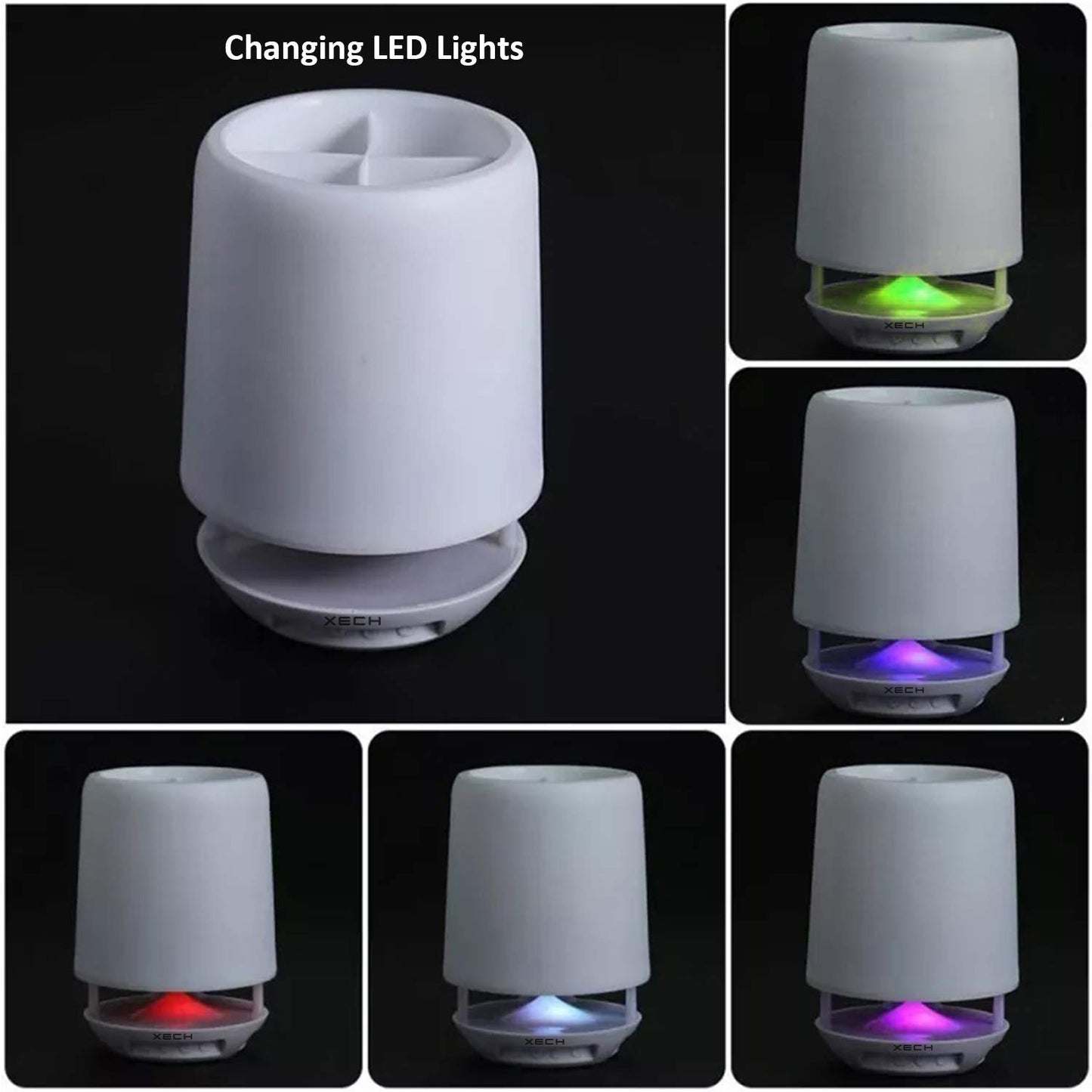 Multifunctional 4 Compartment Pen Holder With Bluetooth Speaker 5 W Bluetooth Speaker Laptop  Desk Speaker  Table Lamp  Night Lamp Smart Color Changing Pen Stand Wireless Bluetooth Speaker - Happy Price - Image 5