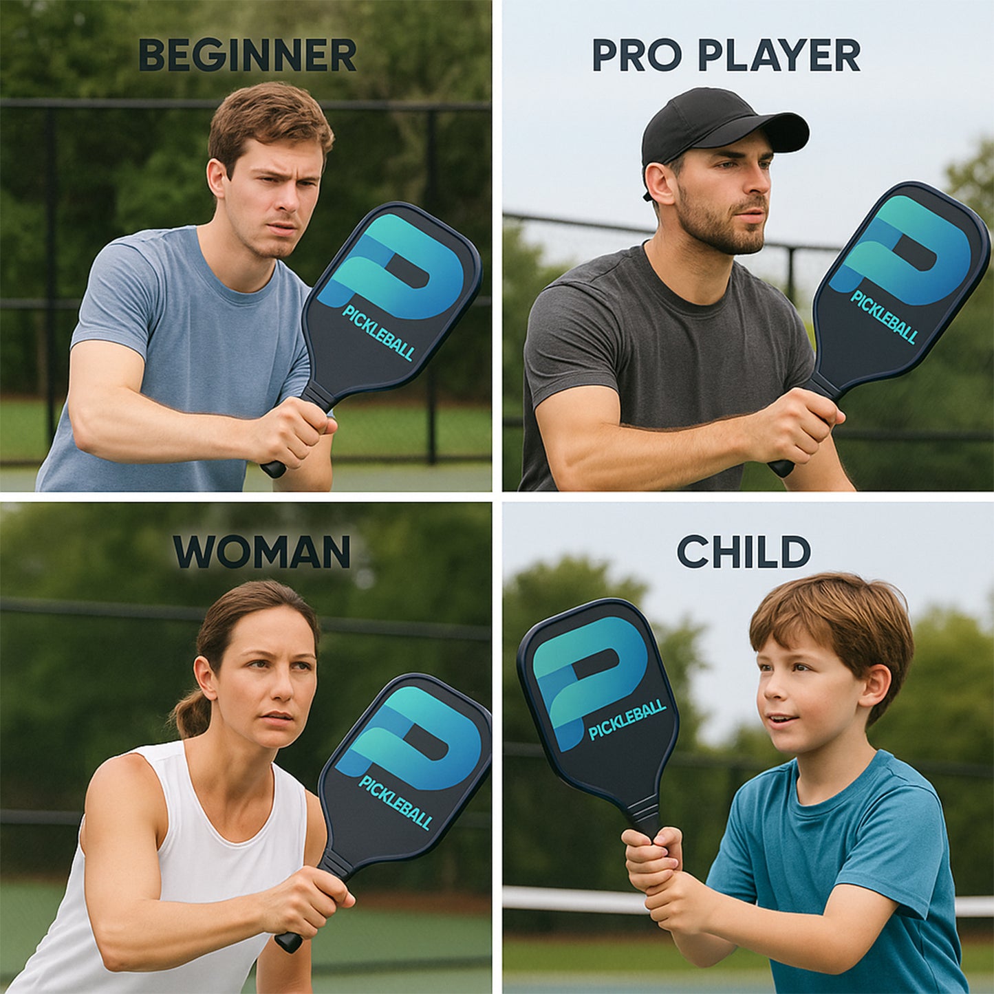 Konex Fiberglass Pickleball Paddle with Cushion Grip - Lightweight, Durable for Indoor/Outdoor Play (1 Pc) - Happy Price - Image 4