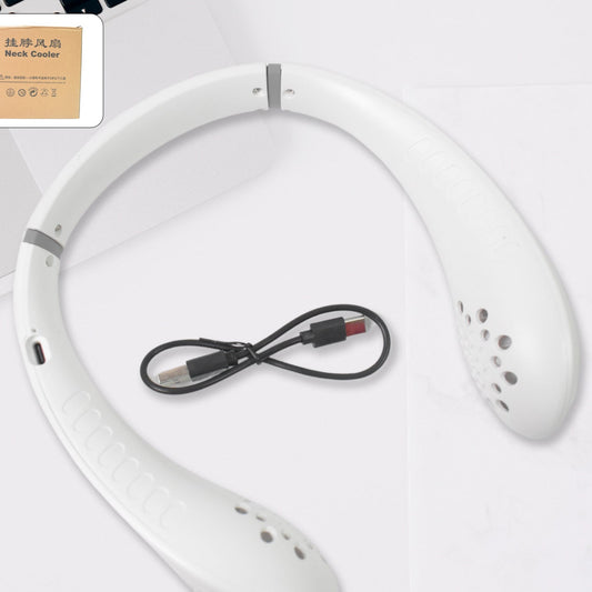 Neck Fan Portable And Wearable Personal Fan Usb Rechargeable Headphone Design Neckband Fan With 3 Speeds Suitable For Outdoor Family Sports Travel - Happy Price - Image 1