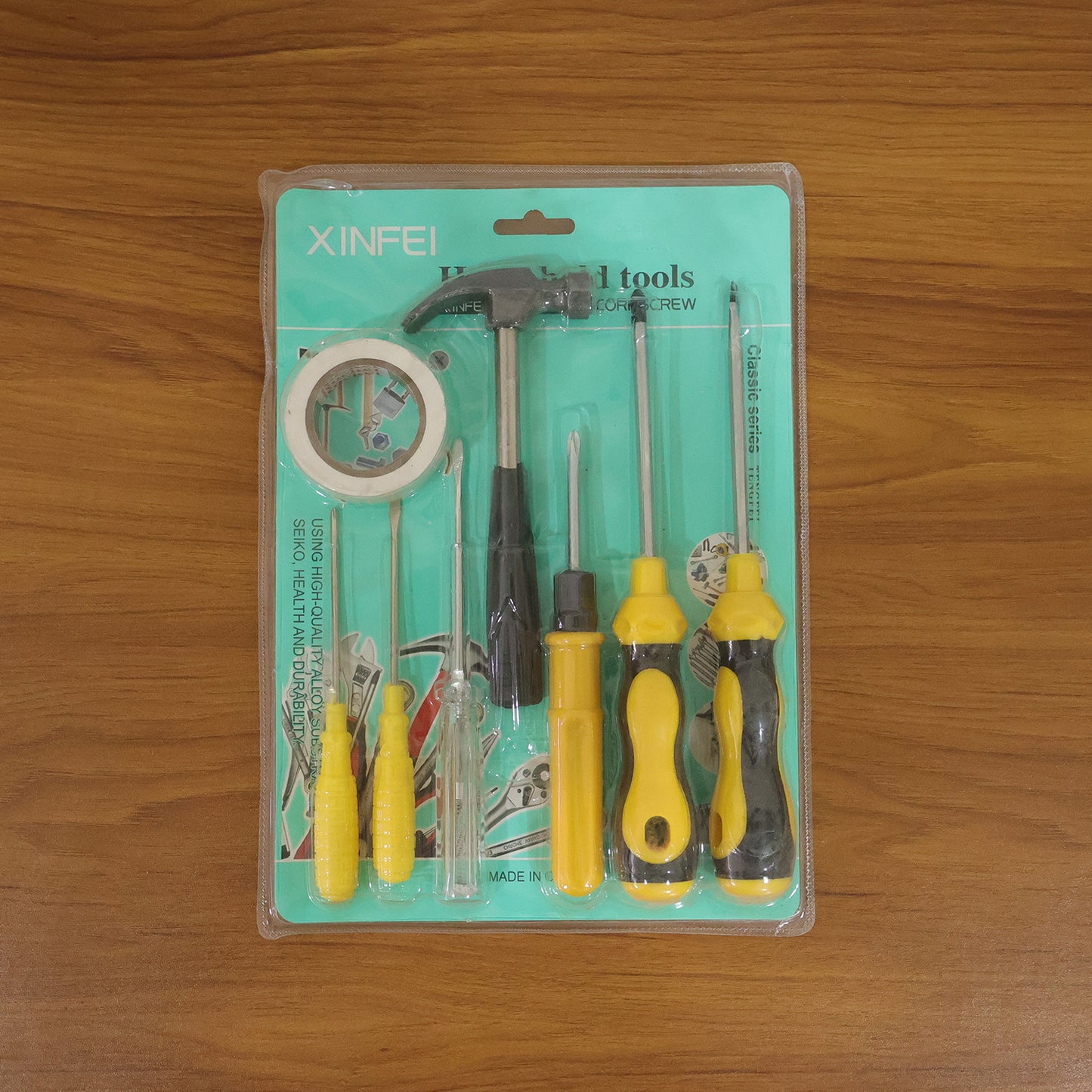 8 In 1 Hand Tool Kit Set Screwdriver Hammer Repair Tool Kit (1 Set  Mix Color Tap)