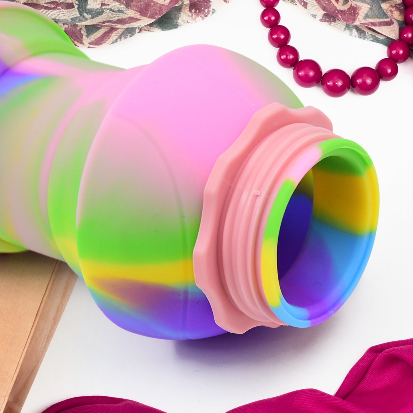 Flexible Collapsible Silicone Sports Water Bottle (260 Ml  20 Cm Folding) - Happy Price - Image 5