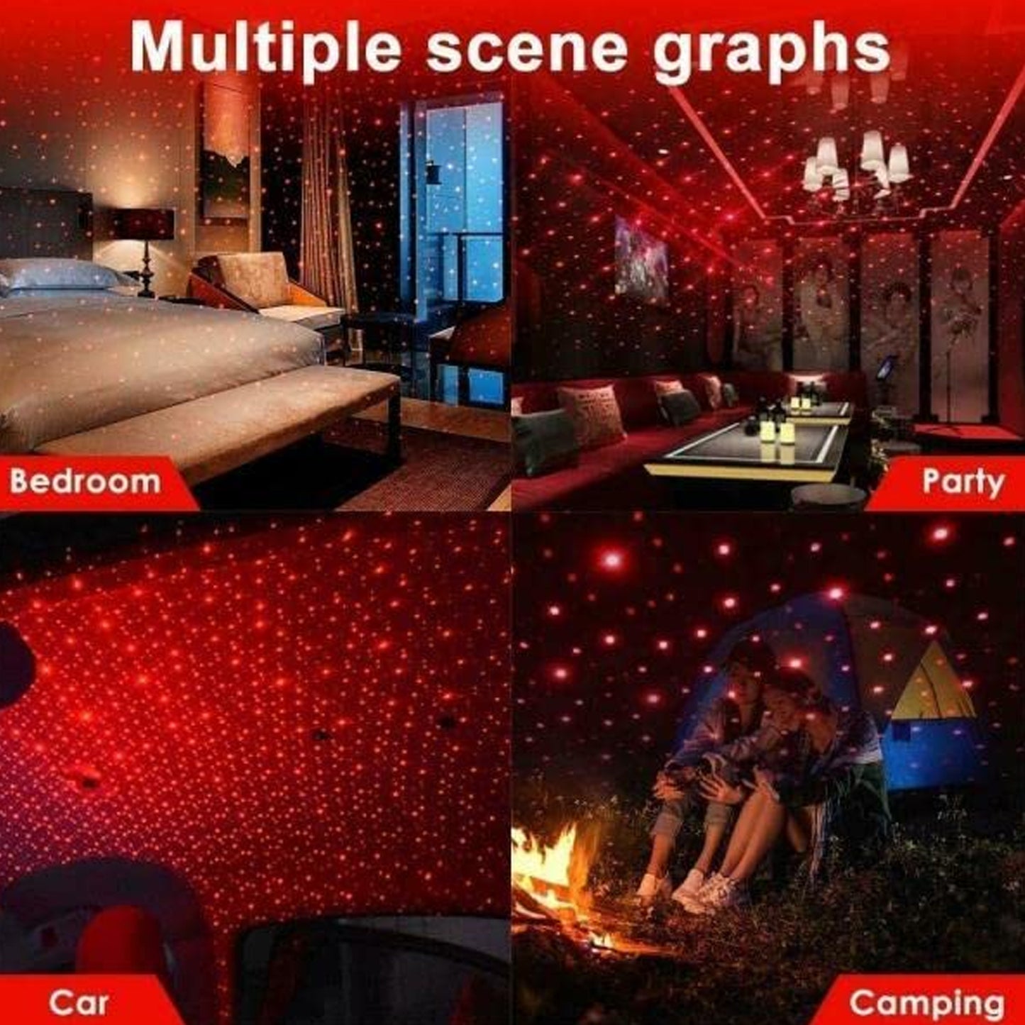 USB Star Projector Light for Car & Home - Romantic Atmosphere Maker - Happy Price - Image 6