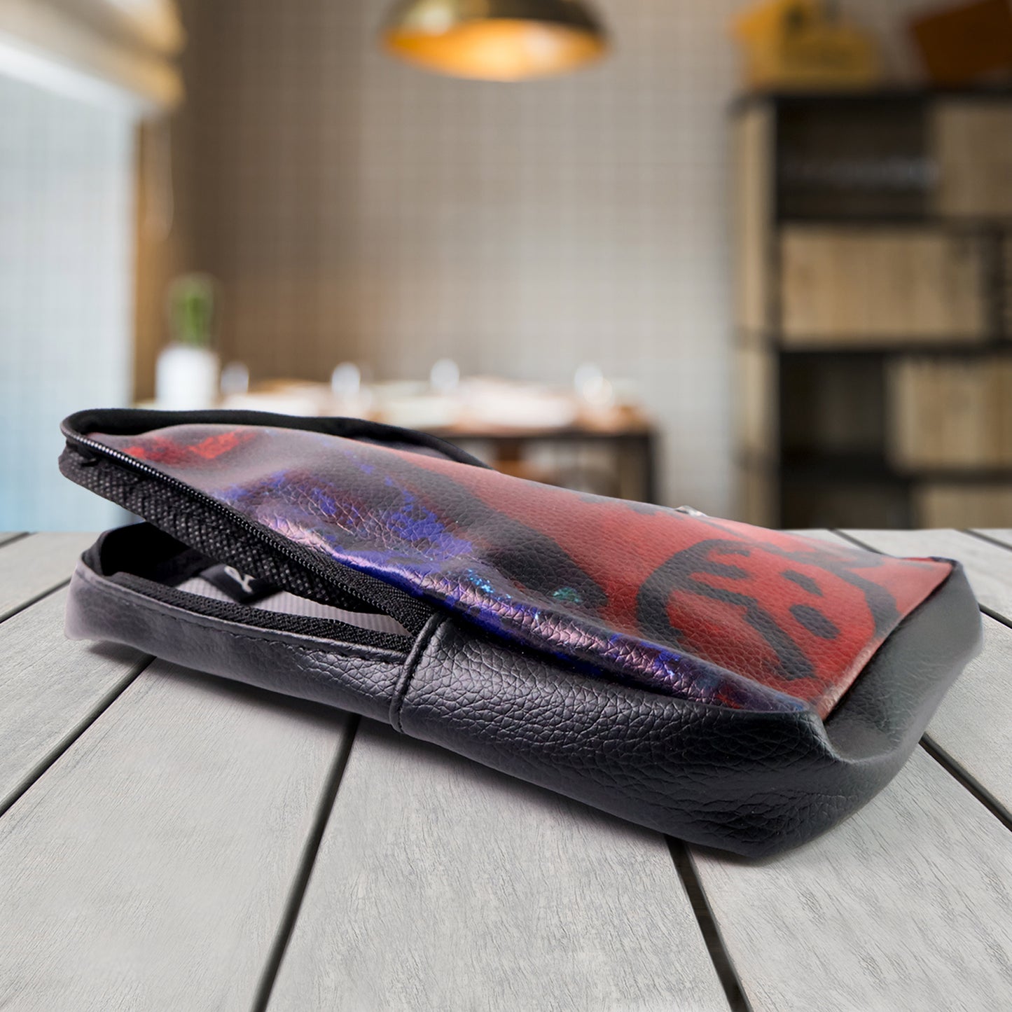 Handcrafted Multipurpose Zipper Pouch With Traditional Art Print (1 Pc) - Happy Price - Image 4