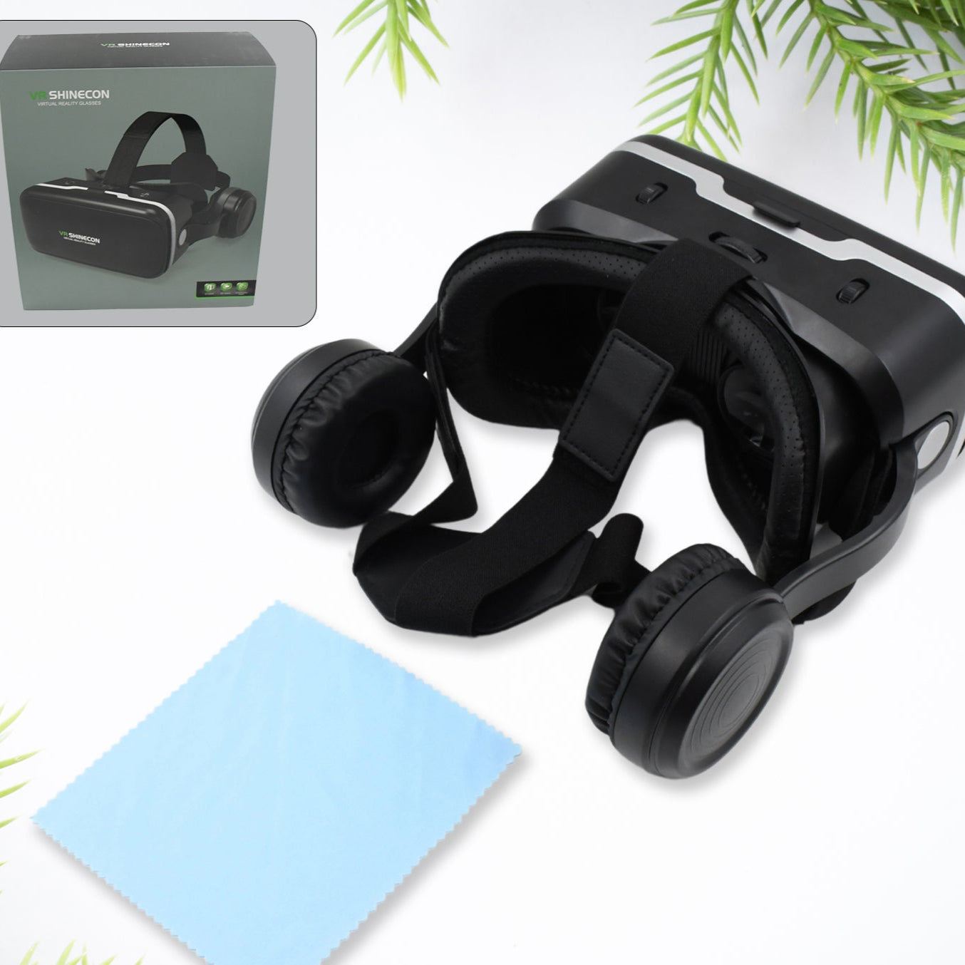 3d Hd Vr Glasses Virtual Reality Goggles Headset For Ios For Android Smartphonevr Goggles-for 3d Vr Movies Video Games With Headphones (1 Pc) - Happy Price - Image 1