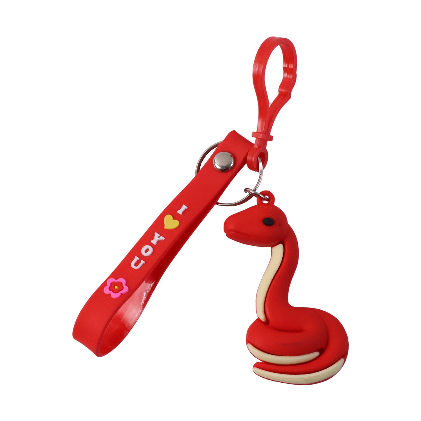 Cute Cartoon Snake Keychain with "I Love You" Strap - 1 Pc - Happy Price - Image 4