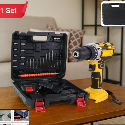Cordless Drill Machine Tool Kit with Bits and Carry Case - Happy Price - Image 1