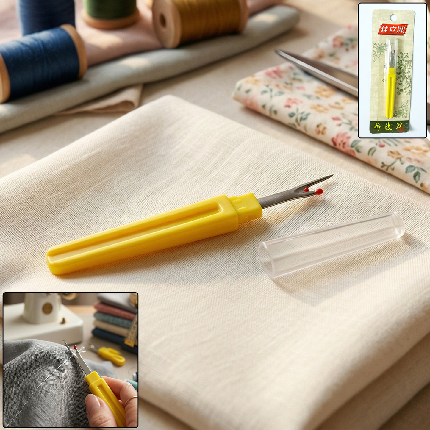 Precision Sewing Thread Remover Seam Ripper Tool (1 Pc)
