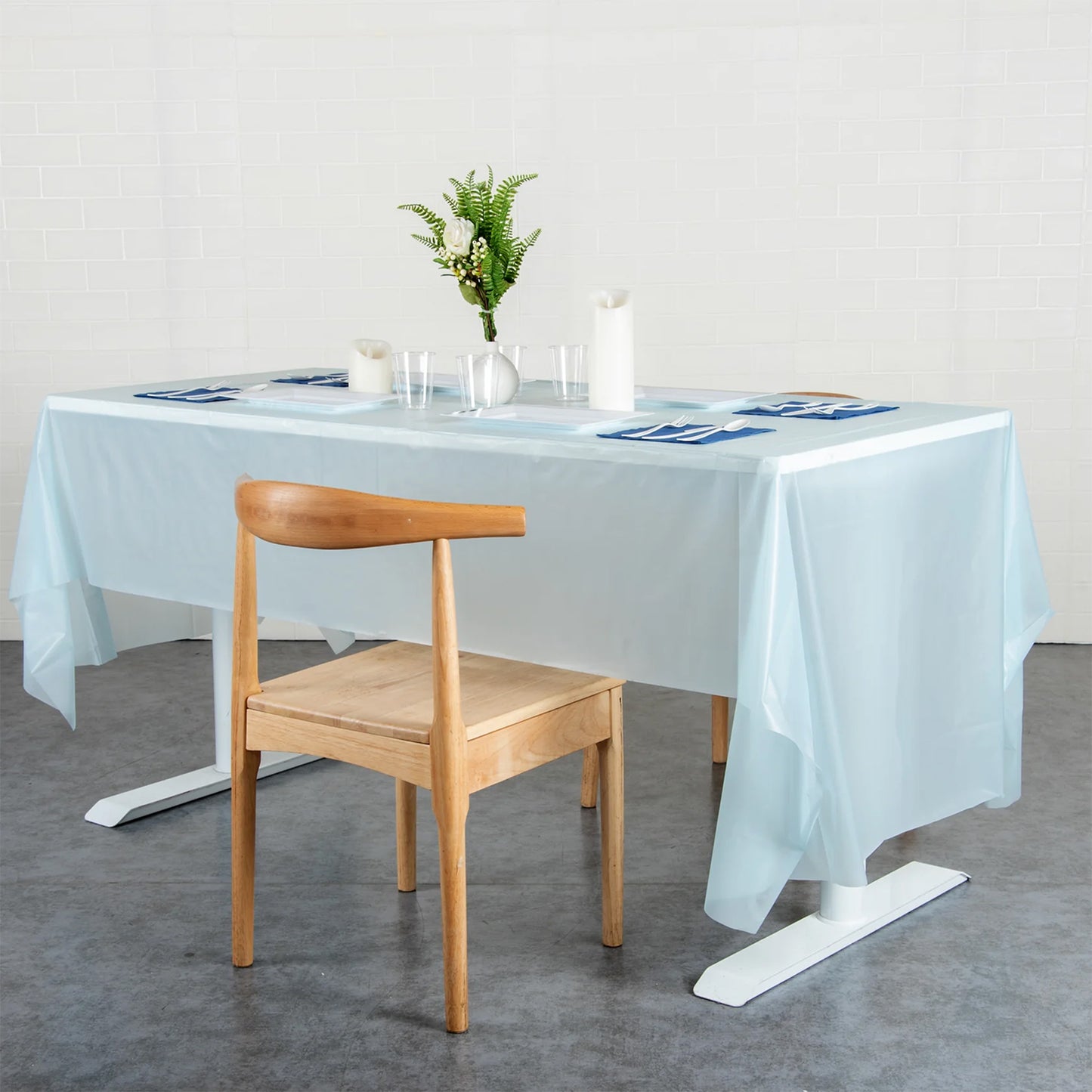 Waterproof Disposable Plastic Table Cover 137 x 183 cm for Parties & Dining - Happy Price - Image 6