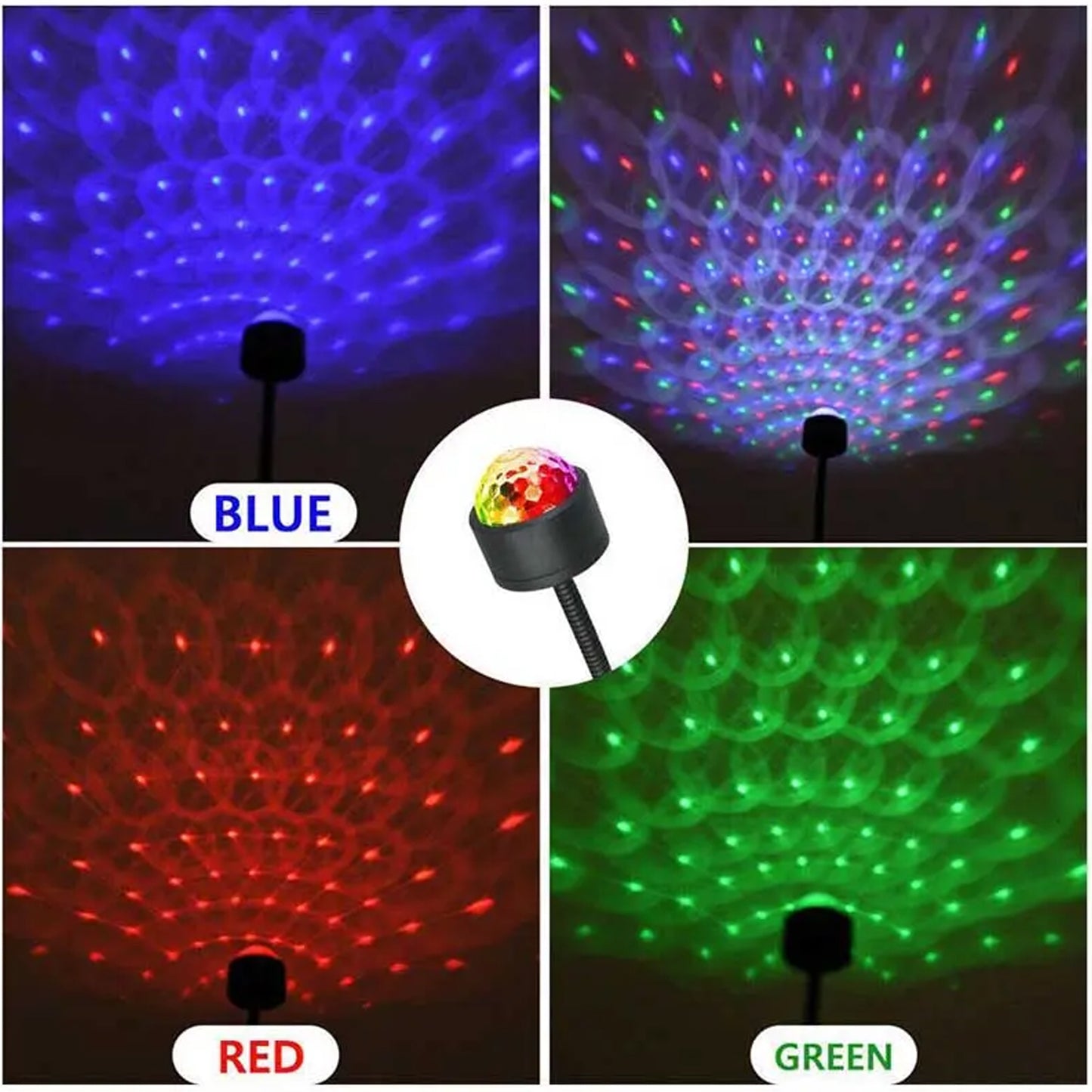 Usb Star Night Light Projector And Mini Disco Ball Light Adjustable Auto Roof Interior Car Ceiling Lights Flexible Atmosphere Strobe Light Decorations For Bedroom Car Party Ceiling - Happy Price - Image 5