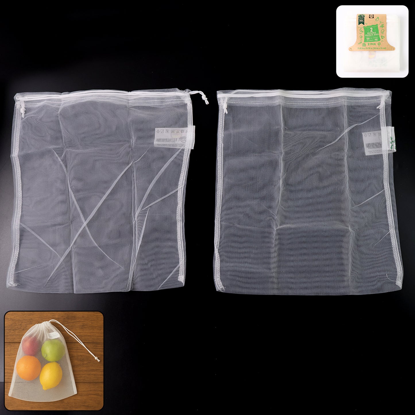 Reusable Mesh Produce Bags (2 Pc) - Happy Price - Image 6