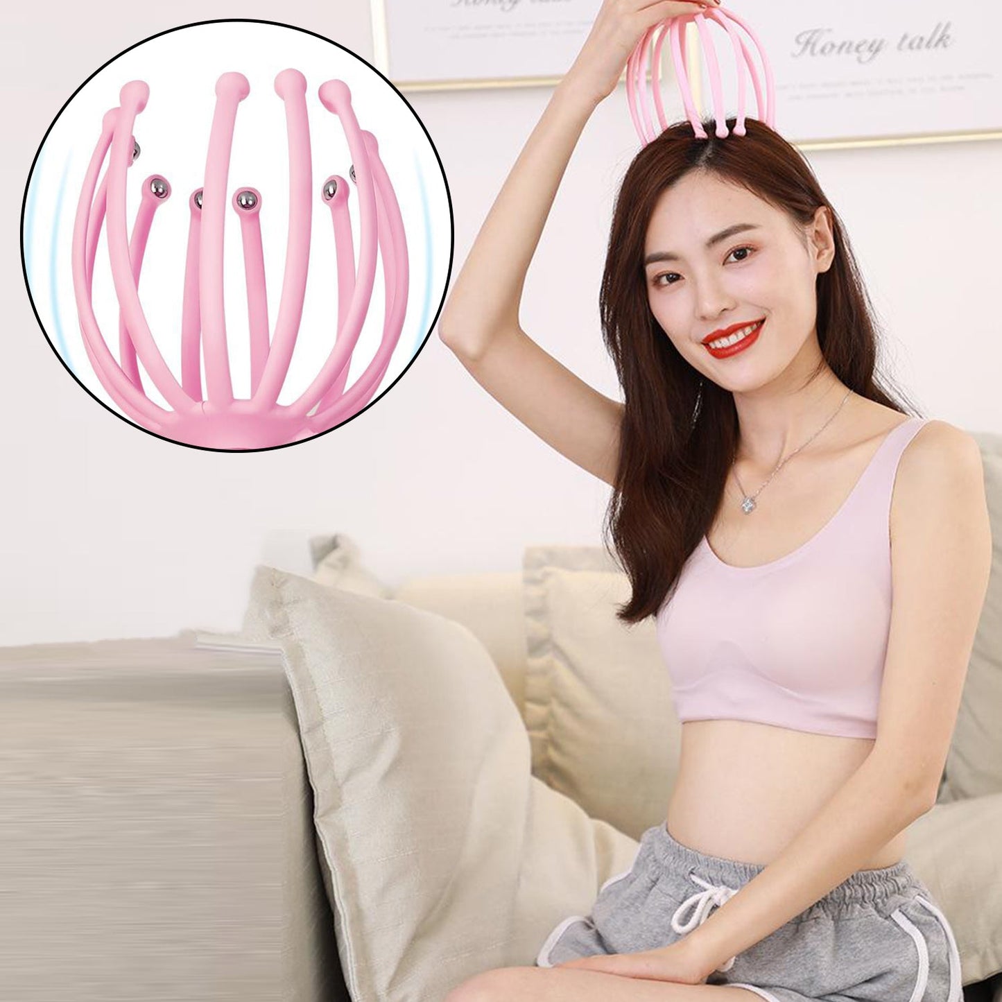 Octopus Stress Relief Therapeutic  Scalp Massager - Happy Price - Image 3