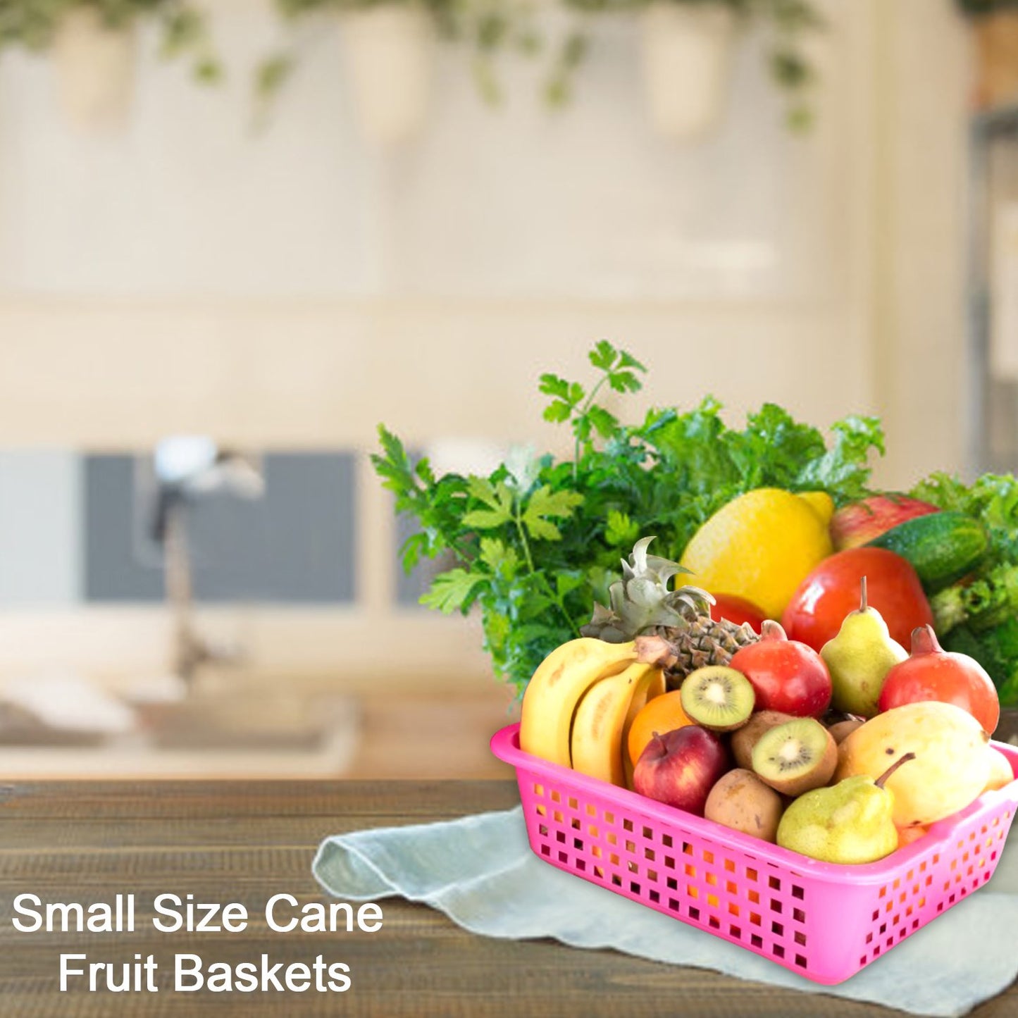 Plastic Small Size Cane Fruit Baskets - Happy Price - Image 2