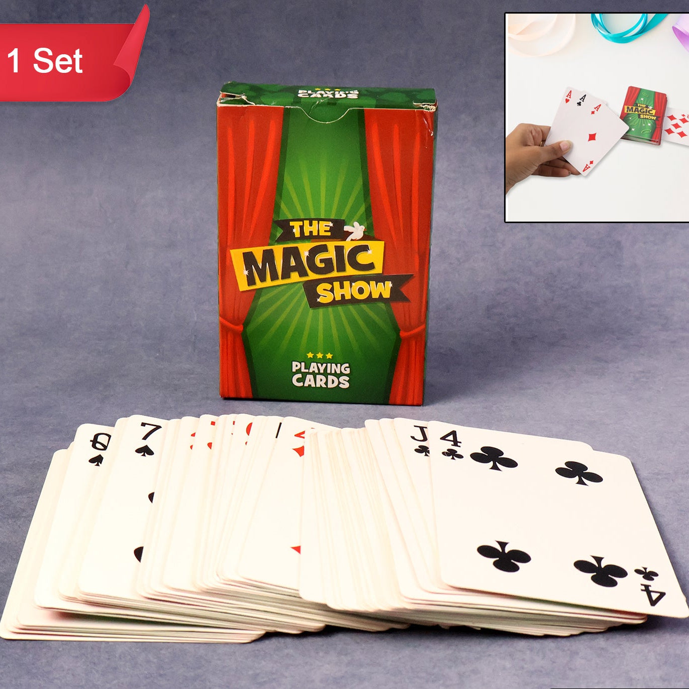 Magic Show Playing Cards Set - 1 Deck for Tricks & Games - Happy Price - Image 1