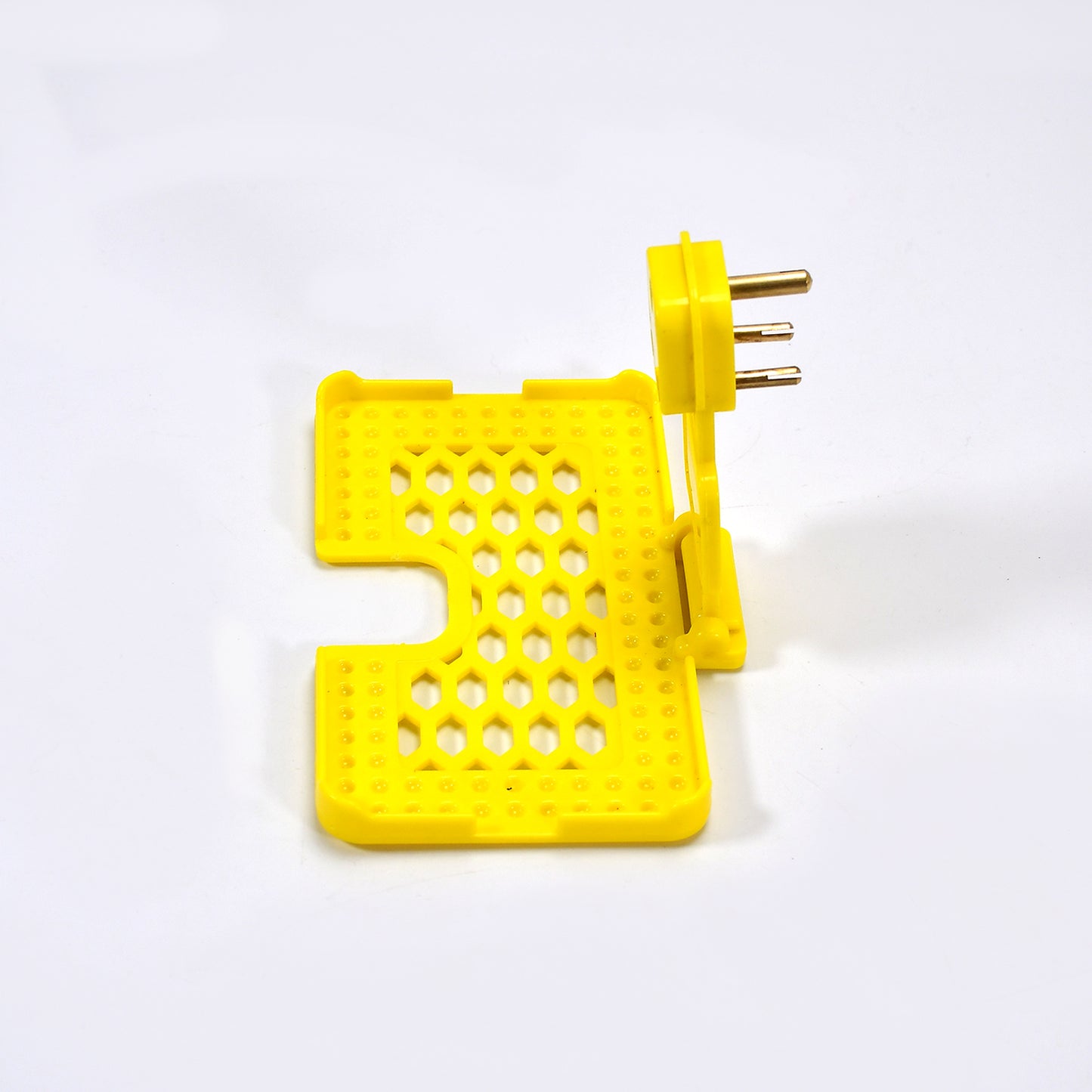 Multi-purpose Wall Holder Stand For Charging Mobile Just Fit In Socket And Hang (Yellow) - Happy Price - Image 2