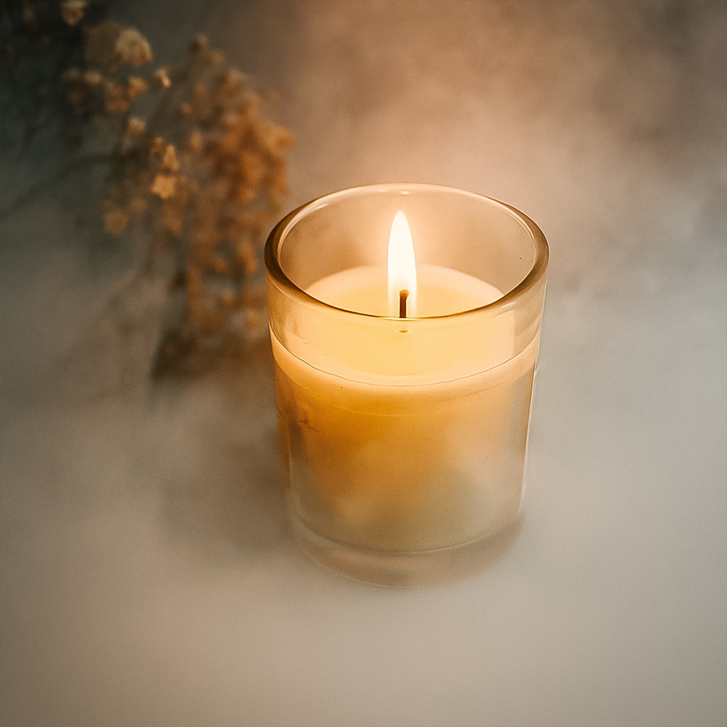 Sweet Dreams Scented Soy Blend Votive Candle in Glass Jar (50 Gm) - Happy Price - Image 5