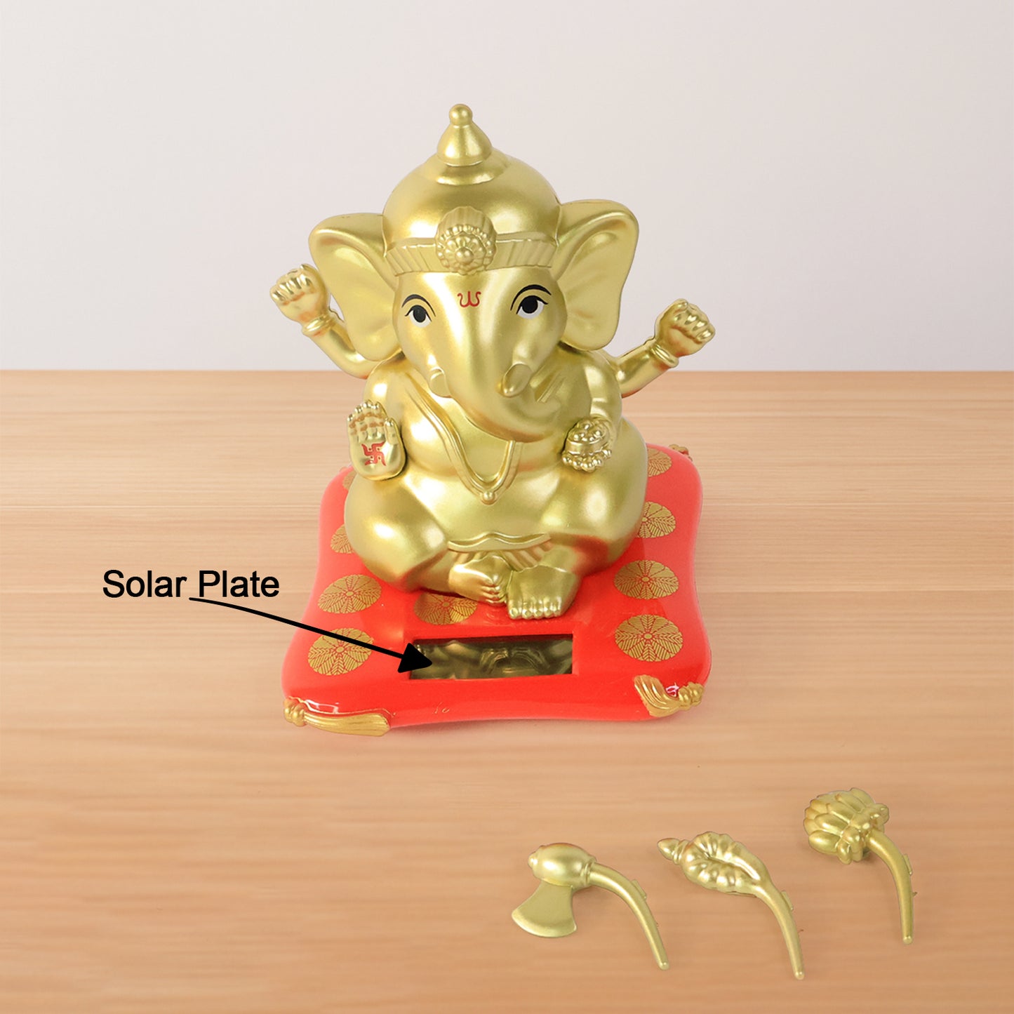 Large Lord Ganesha Idol with Solar Base - 1 Pc - Happy Price - Image 3