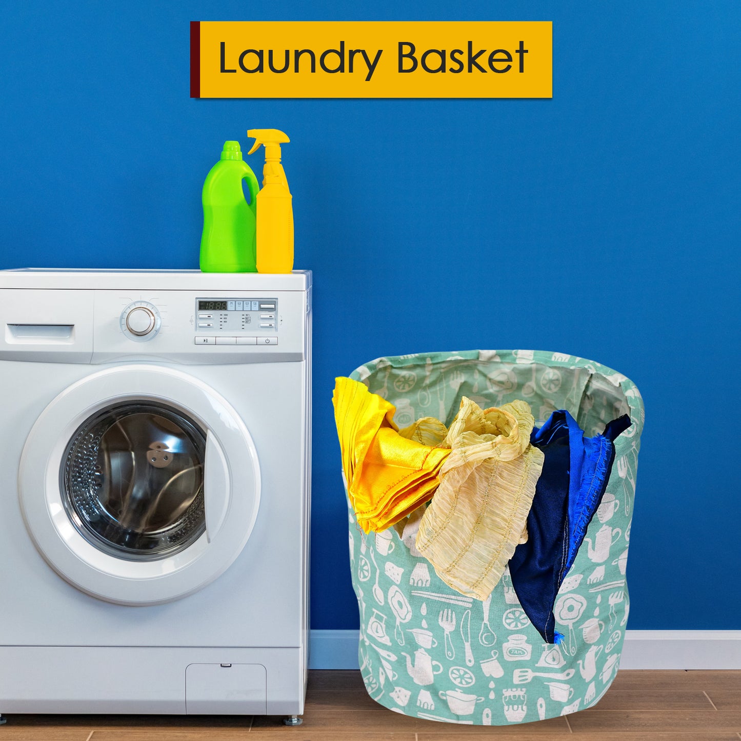 Durable And Collapsible Laundry Storage Bag With Handles Clothes  Toys Storage Foldable Laundry Bag For Dirty Clothes. - Happy Price - Image 2