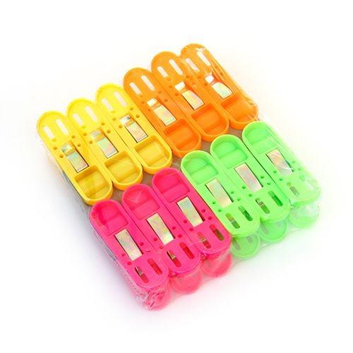 Cloth Drying Non-slip Light Plastic Clips  (Multicolour) (Pack Of 12) - Happy Price - Image 2