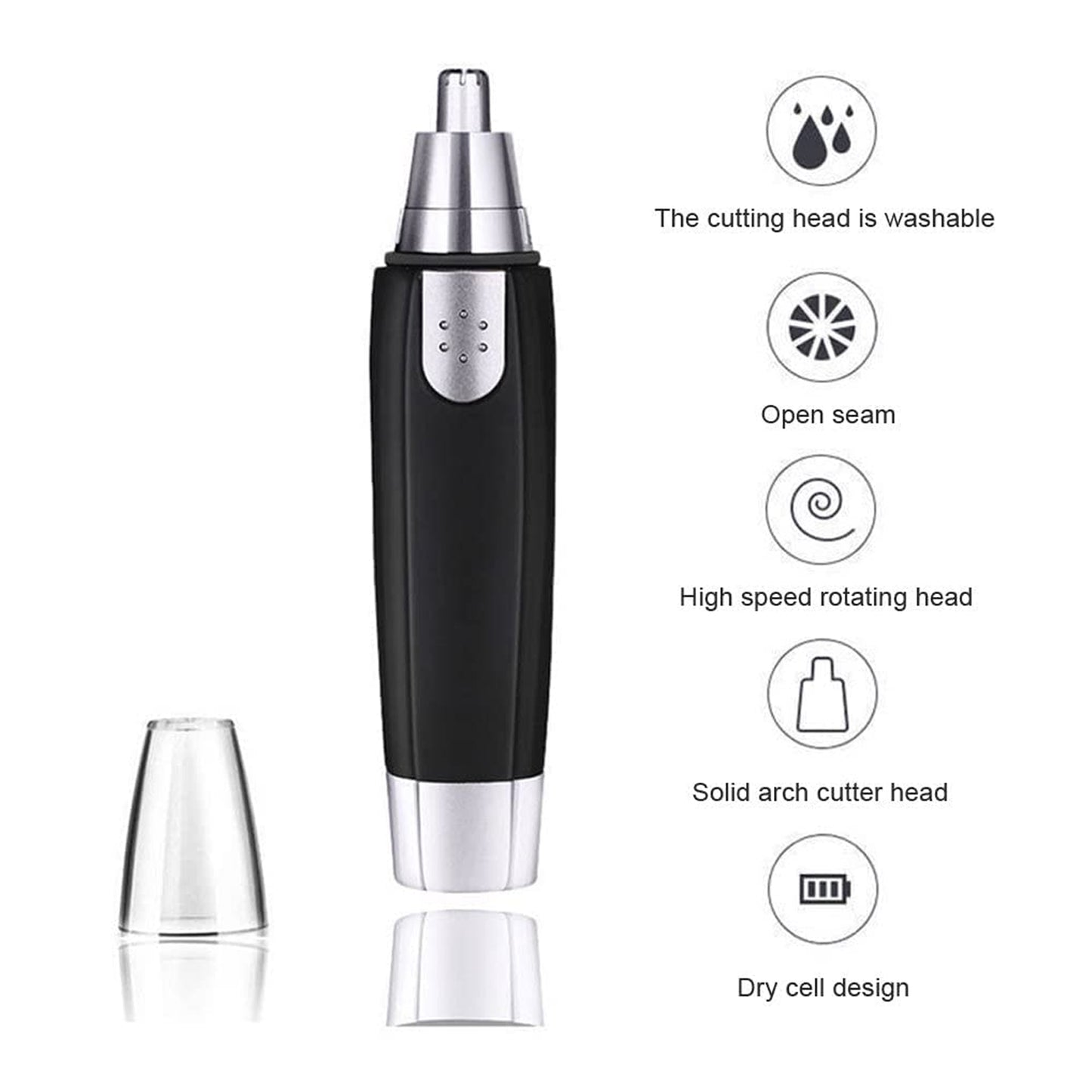 6003 Sharp New Ear And Nose Hair Trimmer Professional Heavy Duty Steel Nose Clipper Battery-operated. - Happy Price - Image 2