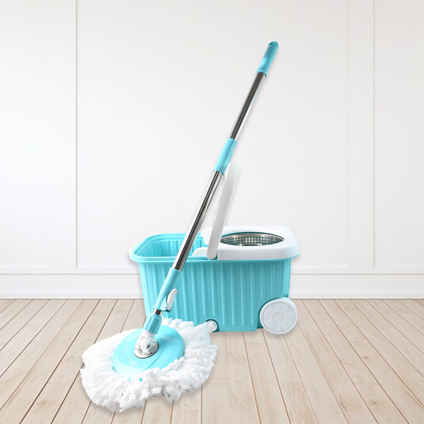 Apex Magic 360 Spin Mop Cleaning System With Stainless Steel Spinner - Happy Price - Image 3