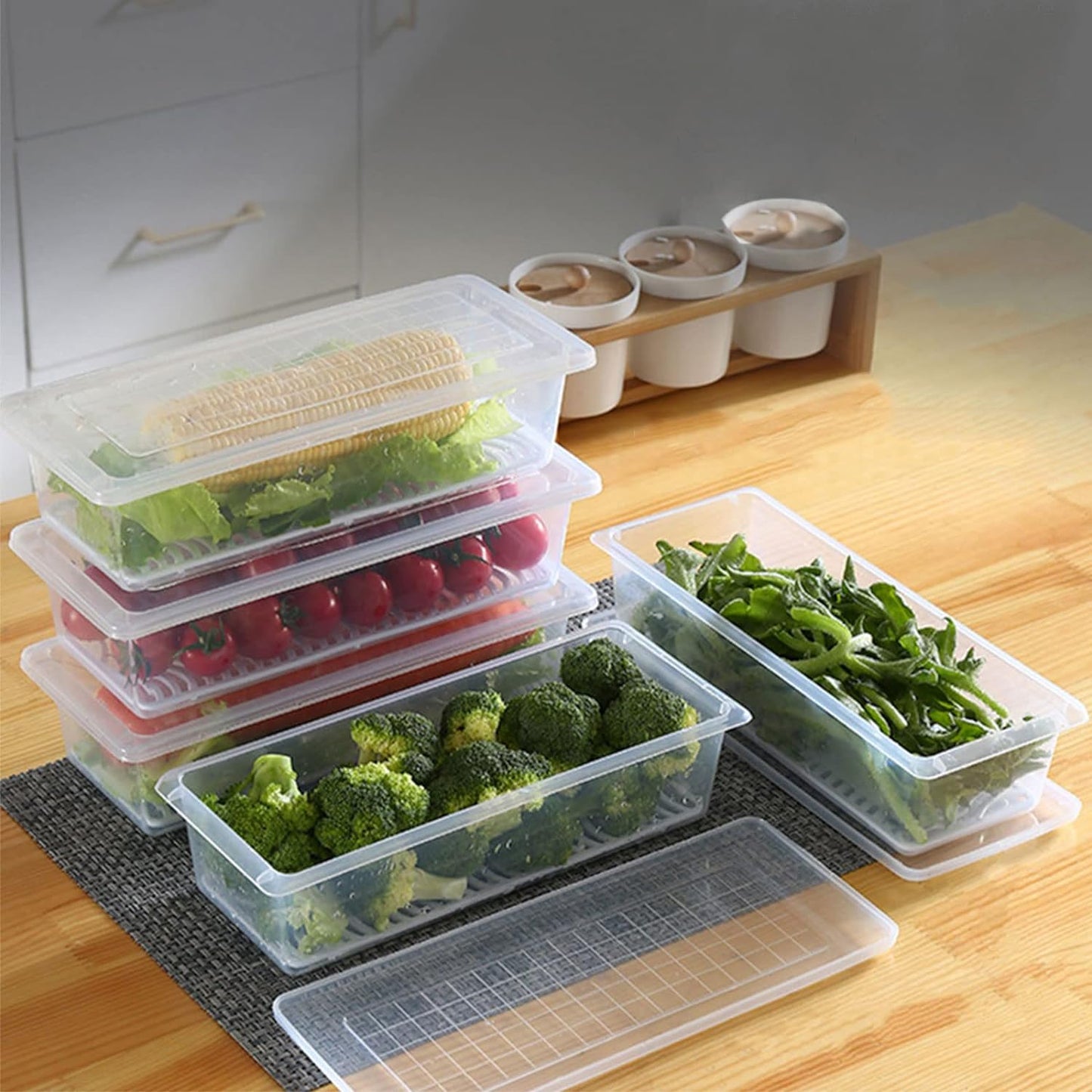 Food Storage Container With Removable Drain Plate And Lid 1500 Ml (Pack Of 1 Pc) - Happy Price - Image 5