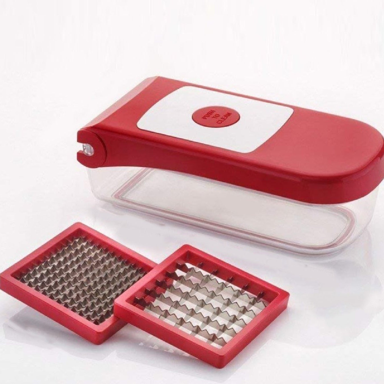 Ganesh Plastic Chopper Vegetable And Fruit Cutter Red - Happy Price - Image 1