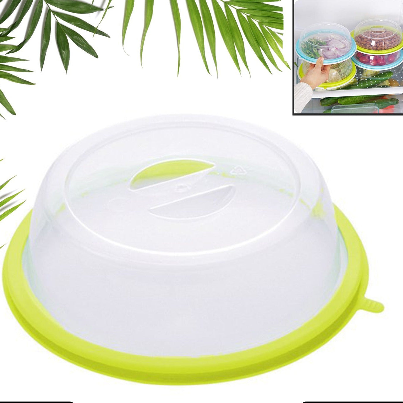 Air-tight Microwave Oven Dish Cover Microwave Splatter Cover Food Cover Microwave Food Plate Kitchen Plate Dish Lid Dishwasher Safe - Happy Price - Image 1