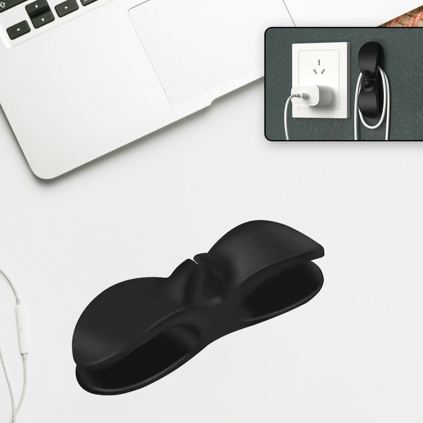 Cable Organizer For Appliances Cable Winders Self-adhesive Cable Holder For Kitchen Appliances Cable Clips Cable Holder Cable Winder Cable Guide Cable Shorter - Happy Price - Image 1