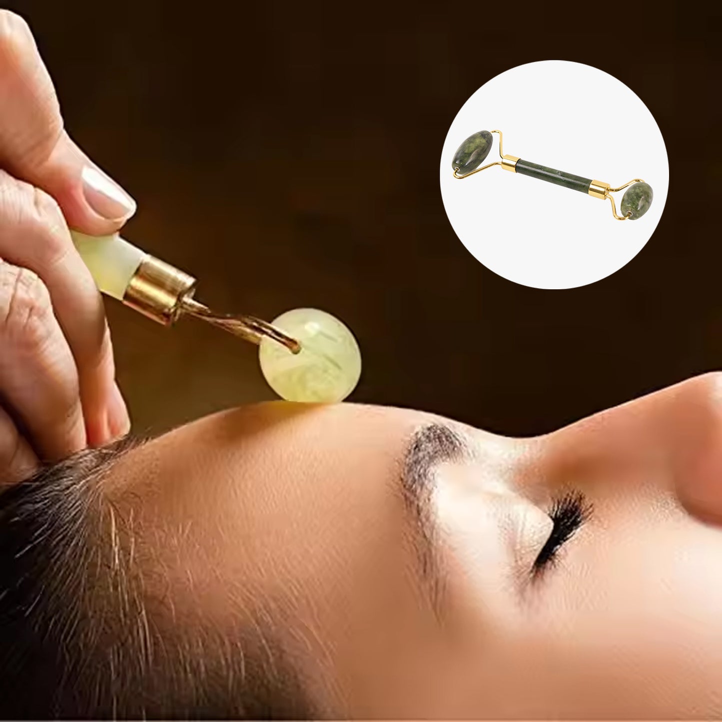Dual-headed Jade Facial Massage Roller (1 Pc) - Happy Price - Image 3