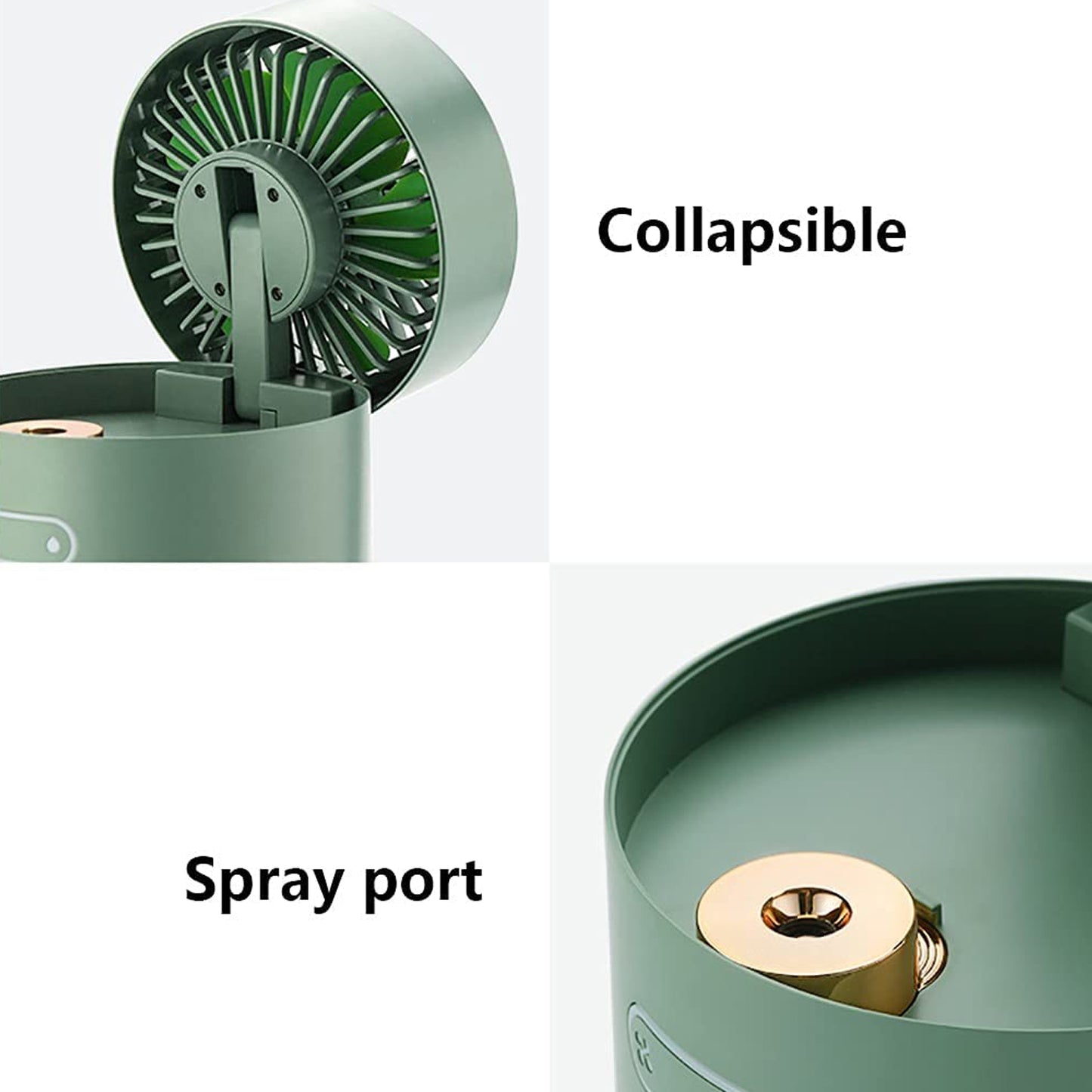 Mini Desktop Cooling Fan Automatic Shaking Head Rotating Spray Humidifier Fan Water Cooling Small Fan Desktop Mini Air Conditioning Fan With Small Water Tank (Battery Not Include) - Happy Price - Image 3