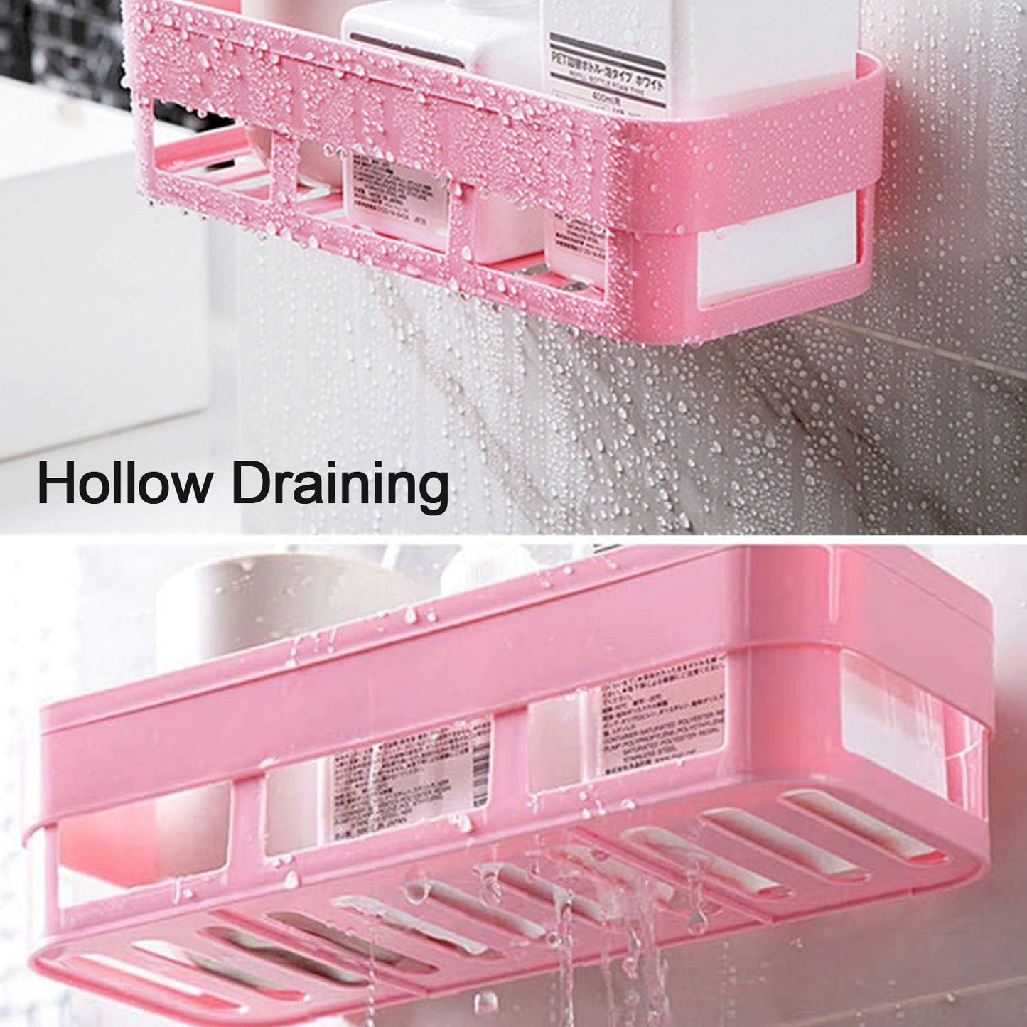 Abs Plastic Shower Corner Caddy Basket Shelf Rack With Wall Mounted Suction Cup For Bathroom Kitchen - Happy Price - Image 5