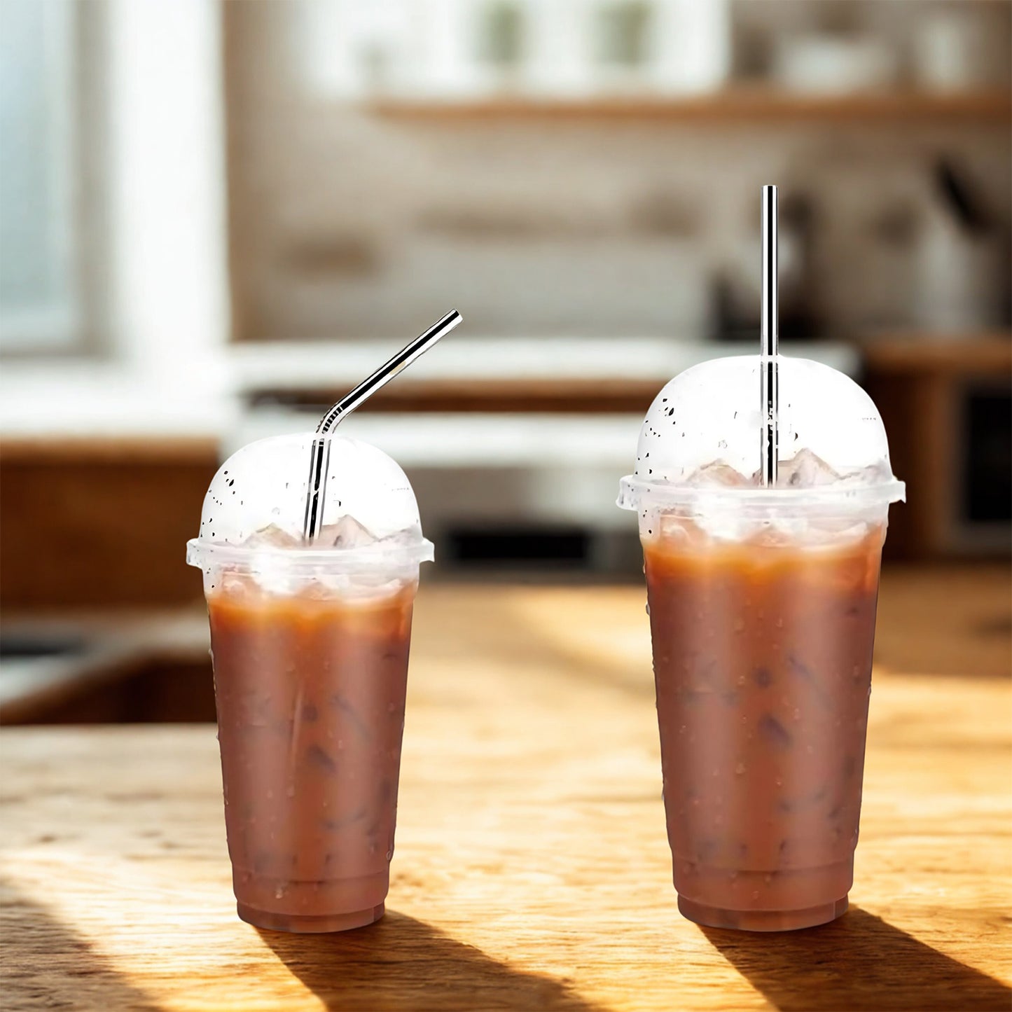 Set Of 4 Stainless Steel Straws  Brush (2 Straight Straws 2 Bent Straws 1 Brush) - Happy Price - Image 7