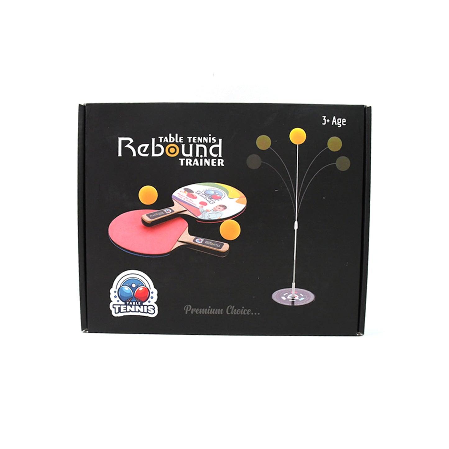 Portable Table Tennis Self-Training Set with Elastic Shaft - Includes 2 Paddles & Balls - Happy Price - Image 5