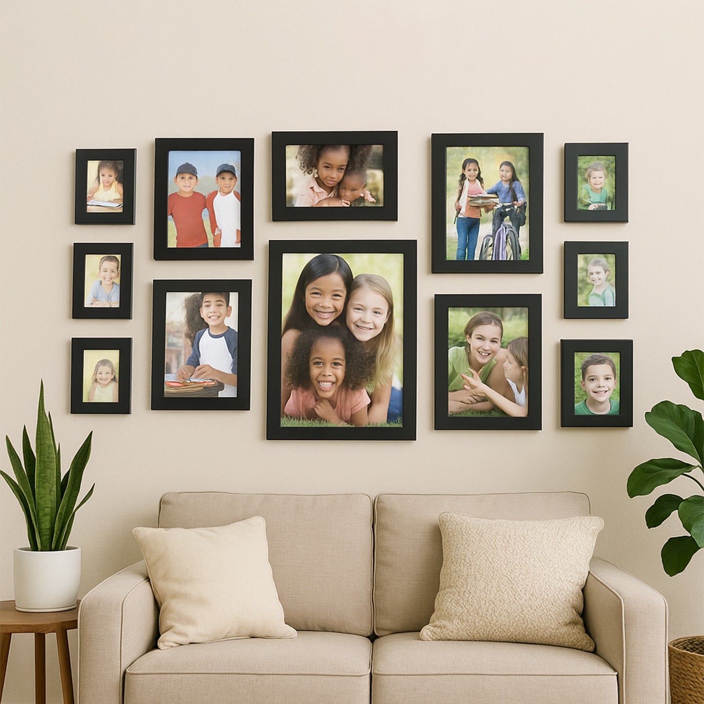 Premium Black Photo Frame Set 12 Pcs Wall Hanging Gallery Frames - Happy Price - Image 4