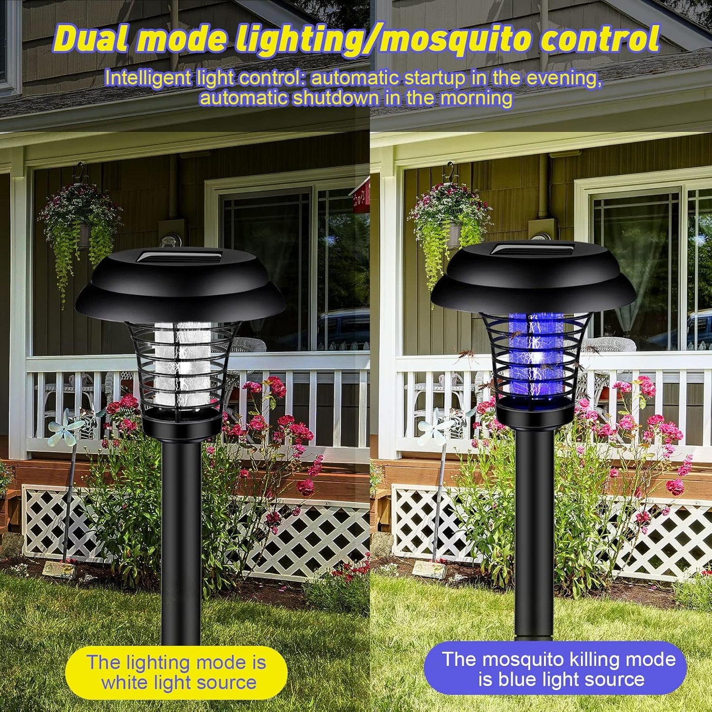 Solar Powered UV LED Mosquito Zapper & Garden Light (1 Pc) - Happy Price - Image 2