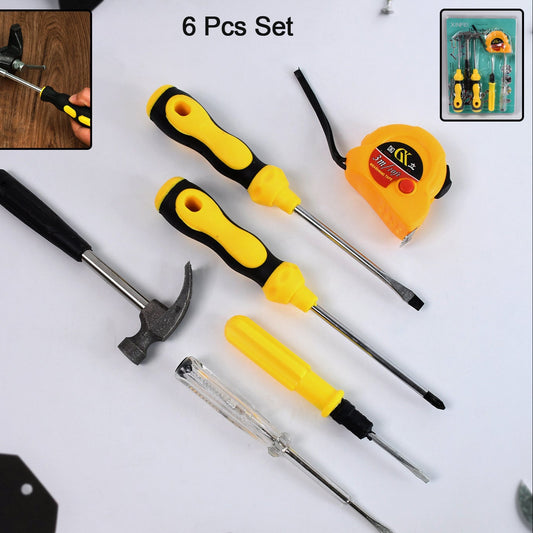 6 In 1 Hand Tool Kit Repair Home Screwdrivers Tool Kit With Tools Including Daily - Happy Price - Image 1