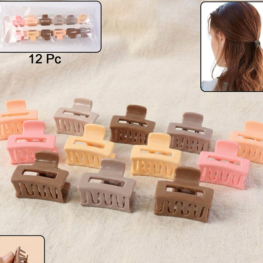 Stylish Mini Hair Claw Clips Set 12 Pc