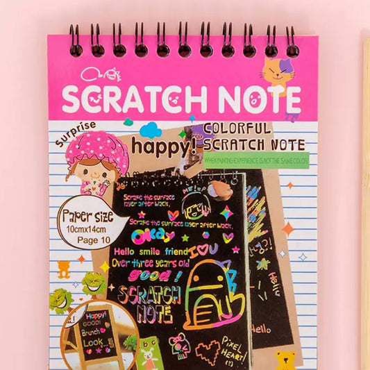 Crafts Rainbow Art Scratch Paper Book Sheets 10 Page  ( Pack Of 1 ) - Happy Price - Image 1