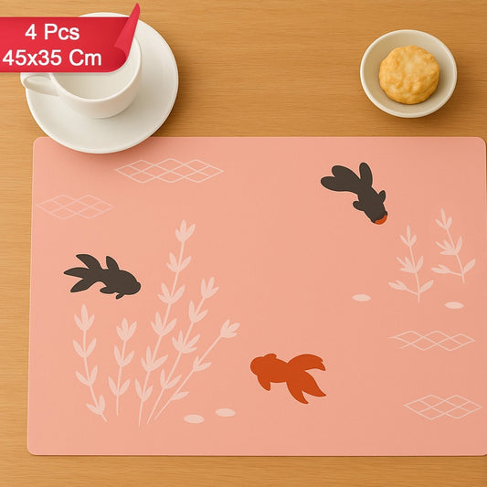 Set of 4 Elegant Dining Table Mats, 45x35 cm, Heat Resistant - Happy Price - Image 1
