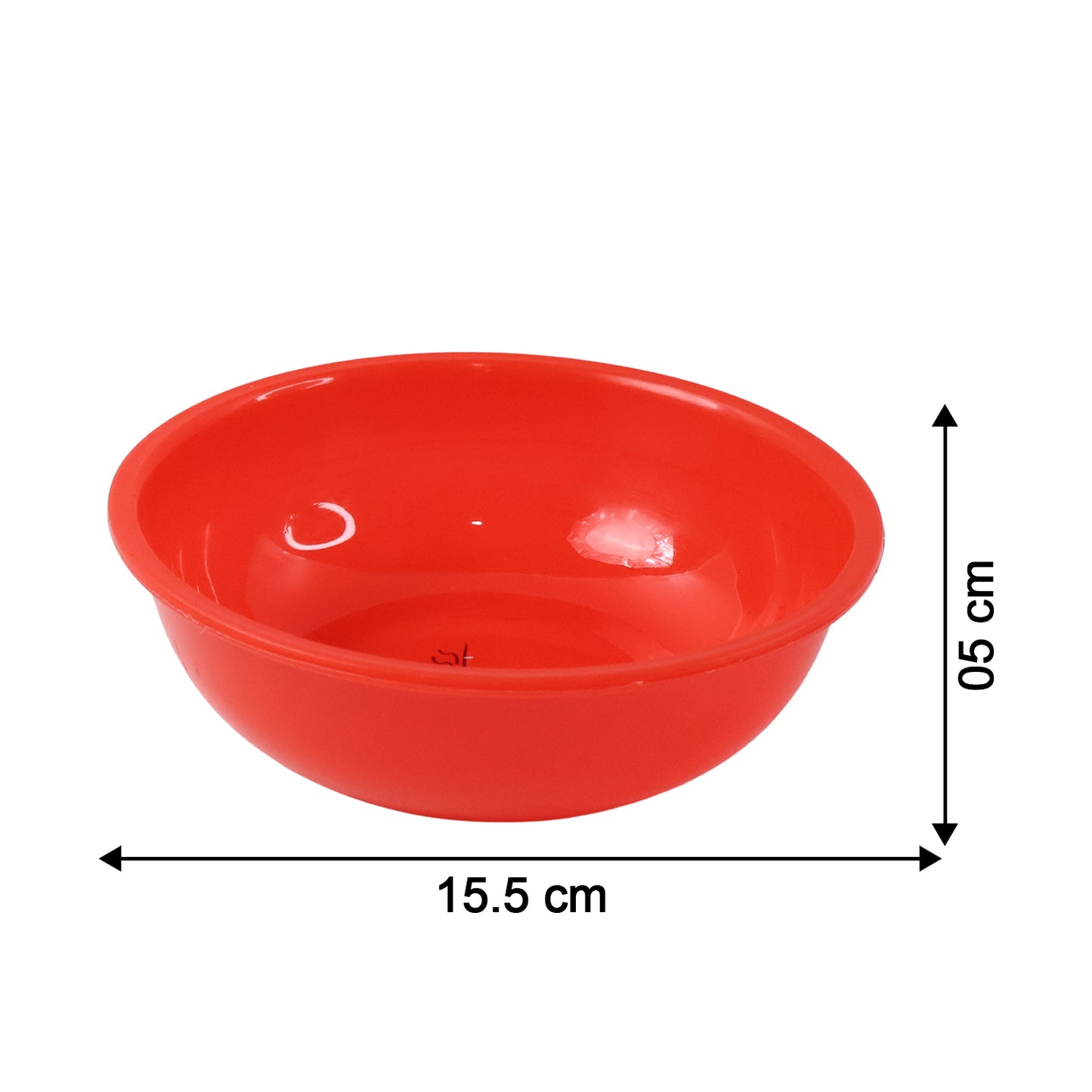 6 Inch Red Deep Serving Bowl - Durable Plastic Kitchen Bowl (1 Pc) - Happy Price - Image 6