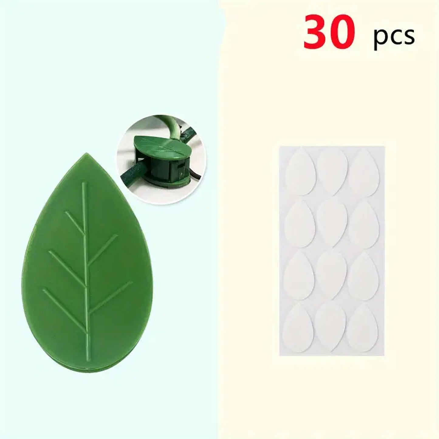 Plant Climbing Wall Fixture Clip Self-adhesive Hook Vines Traction Invisible Stand Green Leaf Plant Clip Garden Wall Clip Plant Support Binding Clip Plants For Indoor Outdoor Decoration (30 Pcs Set) - Happy Price - Image 7