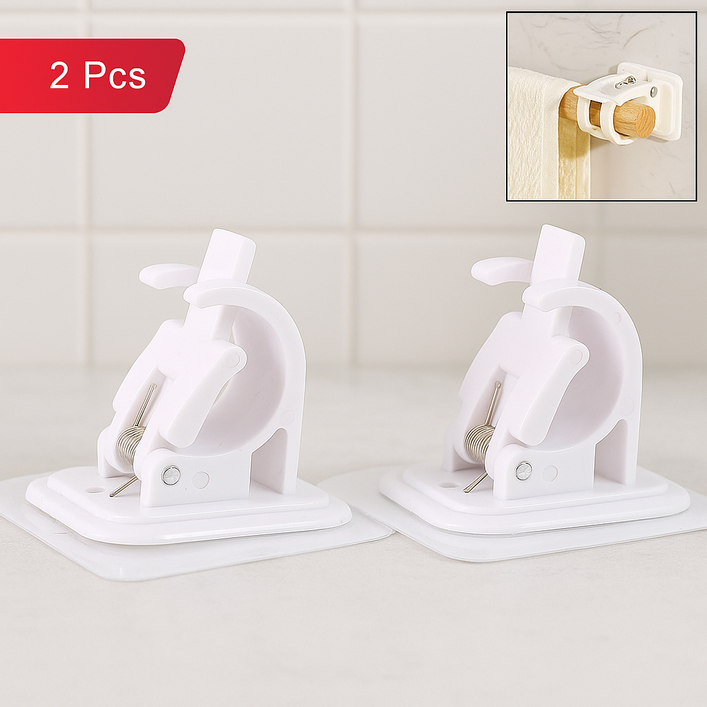 Curtain Rod Holder Self Adhesive Hooks (2 Pcs Set) - Happy Price - Image 2