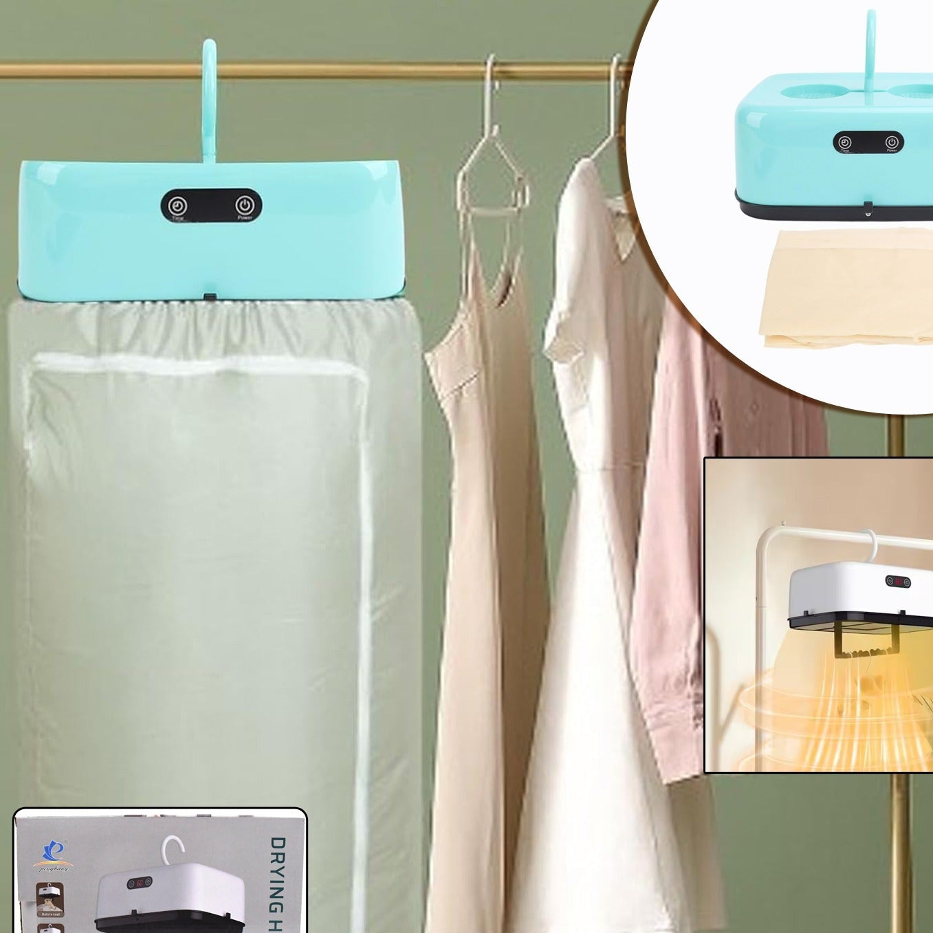 Portable Clothes Folding Dryer Portable Dryer (1 Pc) - Happy Price - Image 1