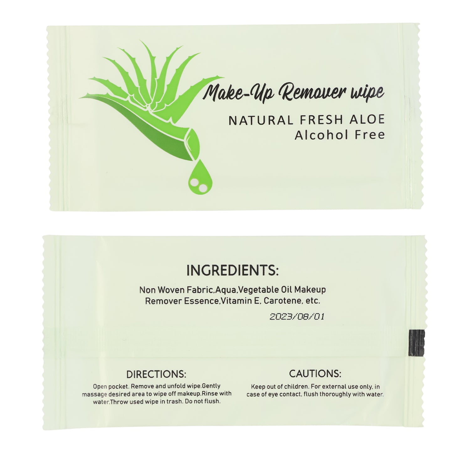 Aloe Vera Makeup Remover Wipes - Gentle Alcohol-Free Cleansing (10 Pc) - Happy Price - Image 2