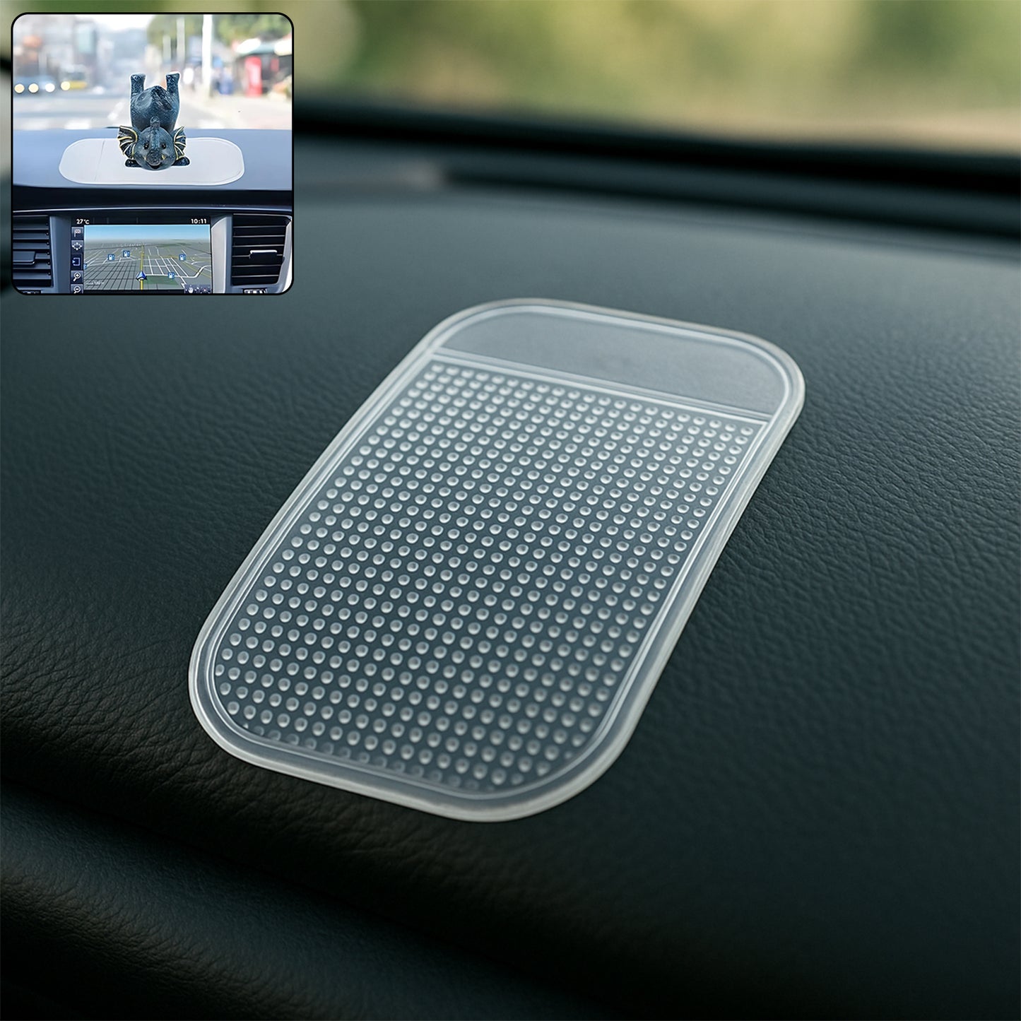 Large Transparent Anti-slip Dashboard Mat For Car (1 Pc) - Happy Price - Image 2