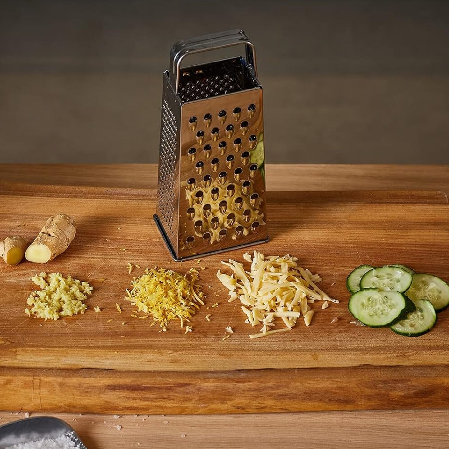 5-in-1 Stainless Steel Grater and Slicer - Multipurpose Kitchen Tool - Happy Price - Image 6